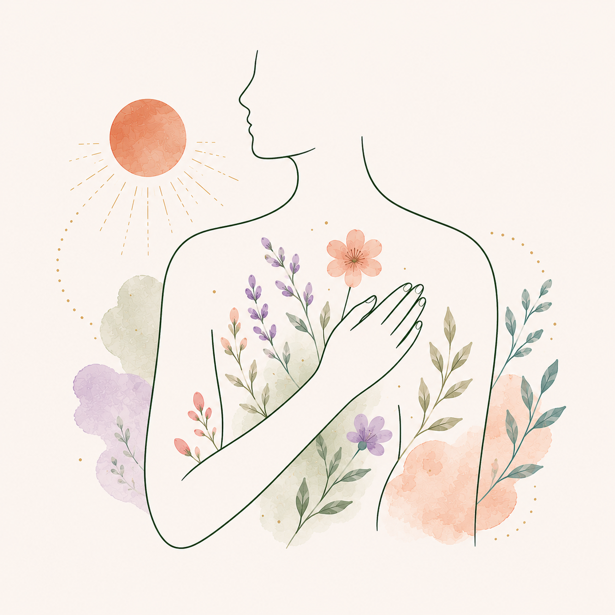 Peaceful nature scene representing healing and renewal